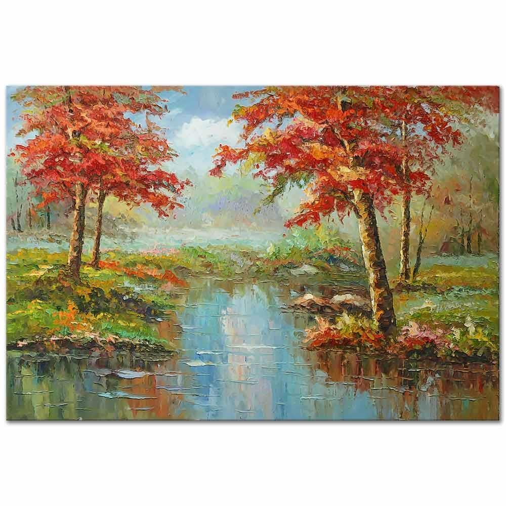 Autumn by the Stream as Art Print