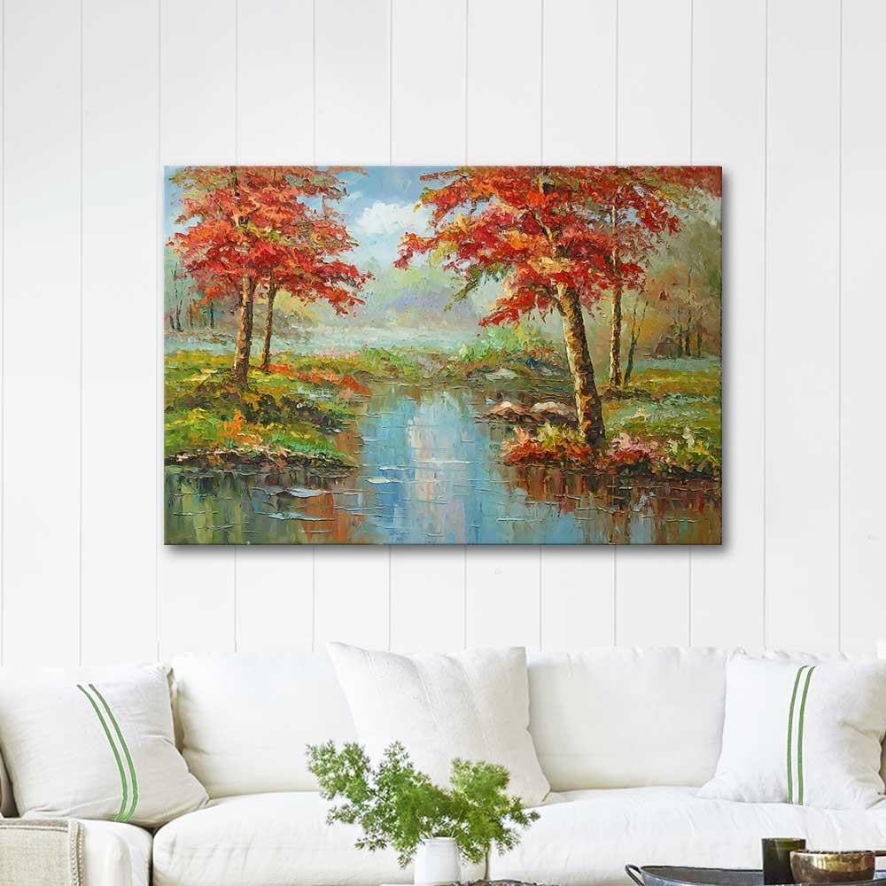 Autumn by the Stream as Art Print