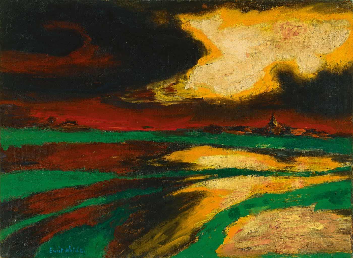 Autumn Evening by Emil Nolde as Art Print