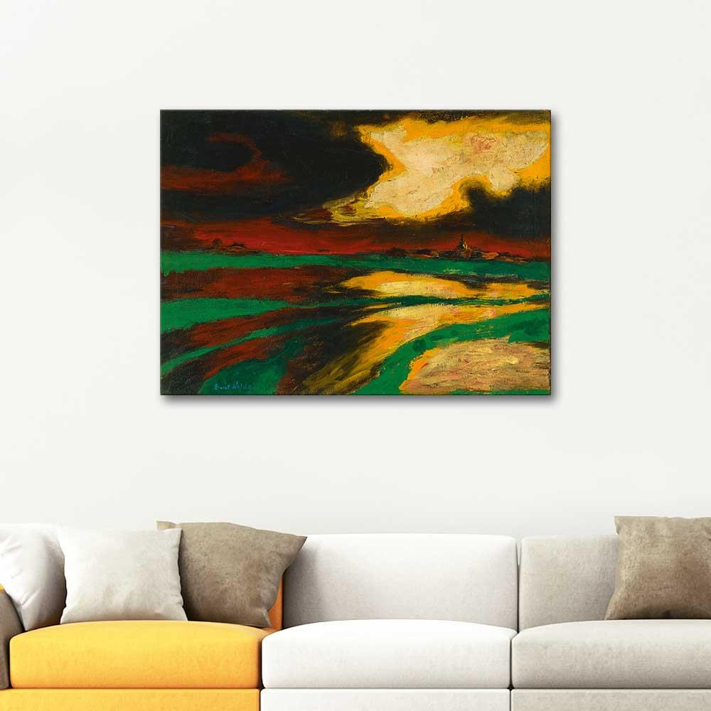 Autumn Evening by Emil Nolde as Art Print