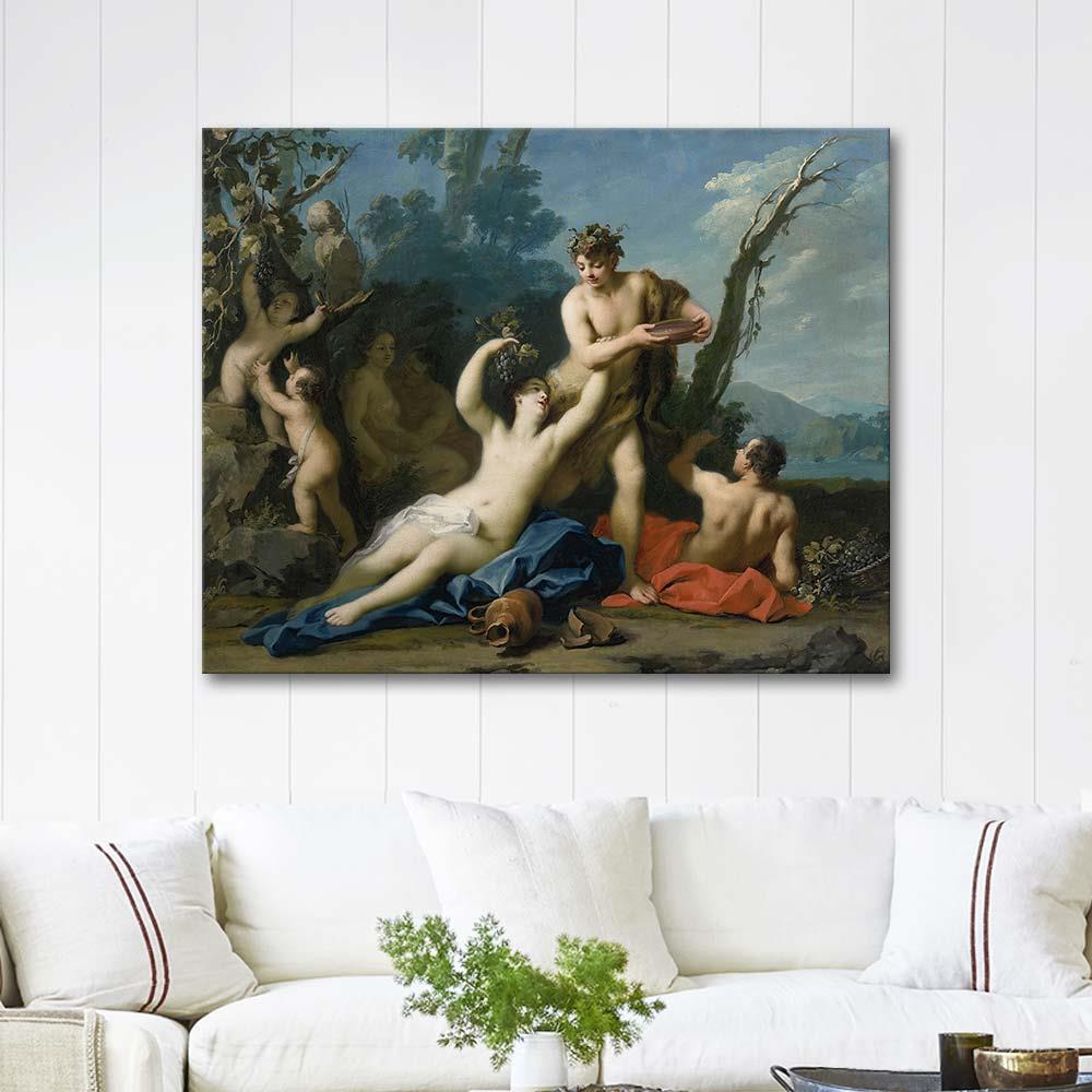 Jacopo Amigoni Bacchus ve Ariadne Kanvas Tablo