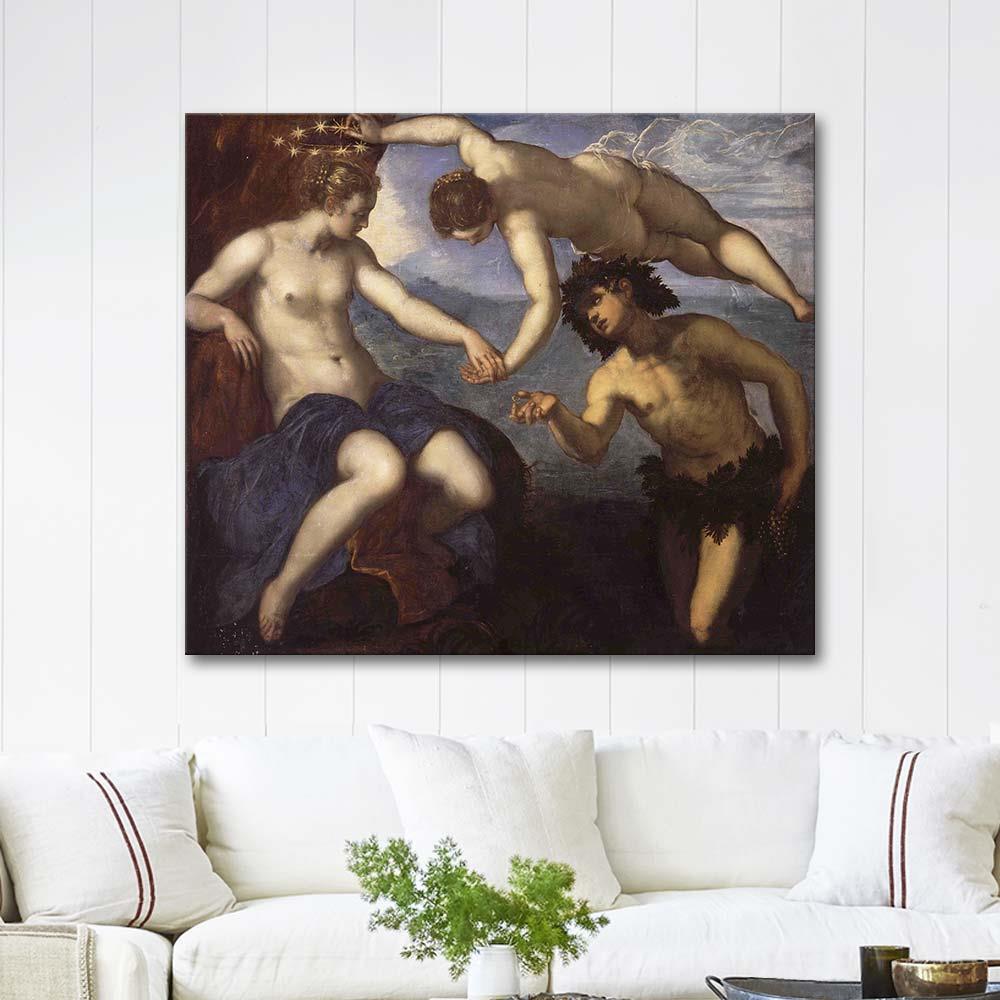 Bacchus and Ariadne by Jacopo Tintoretto as Art Print