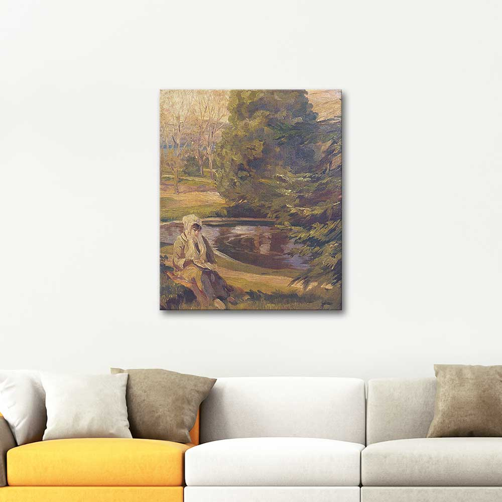 Bahriyeli Ismail Hakki Near the River Art Print