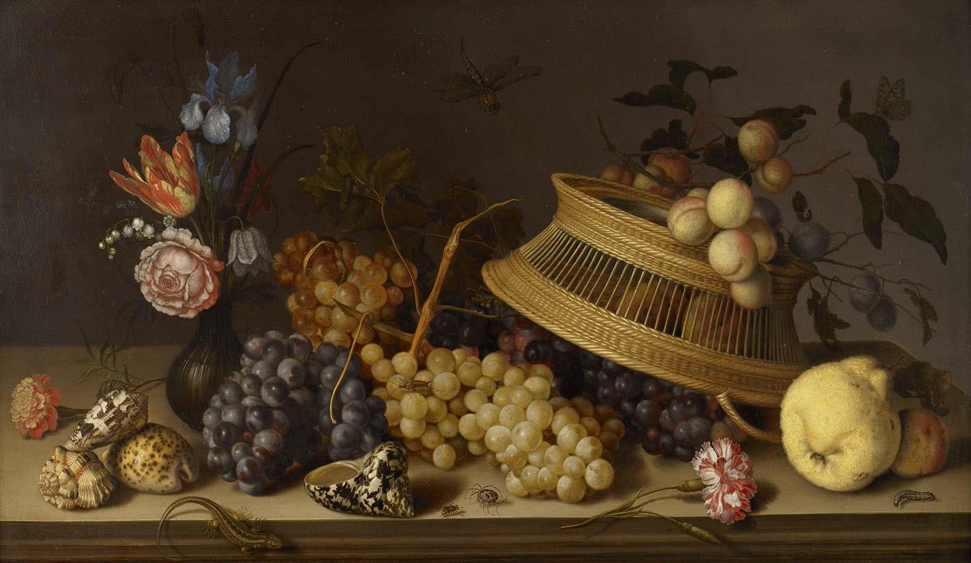 Still Life of Flowers, Fruit, Shells, and Insects by Balthasar van der Ast