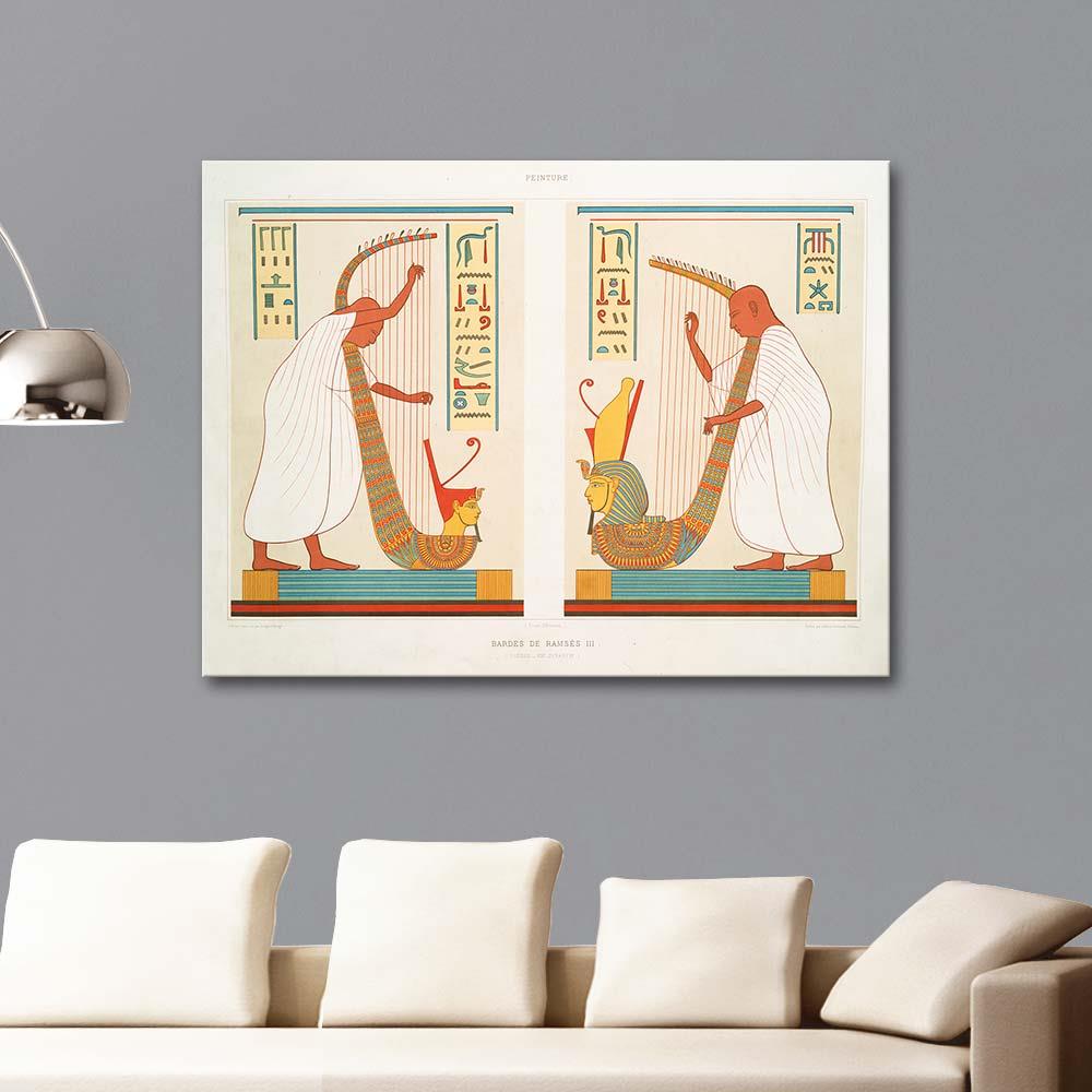 Bardes de Ramsès III by Emile Prisse d'Avennes as Art Print