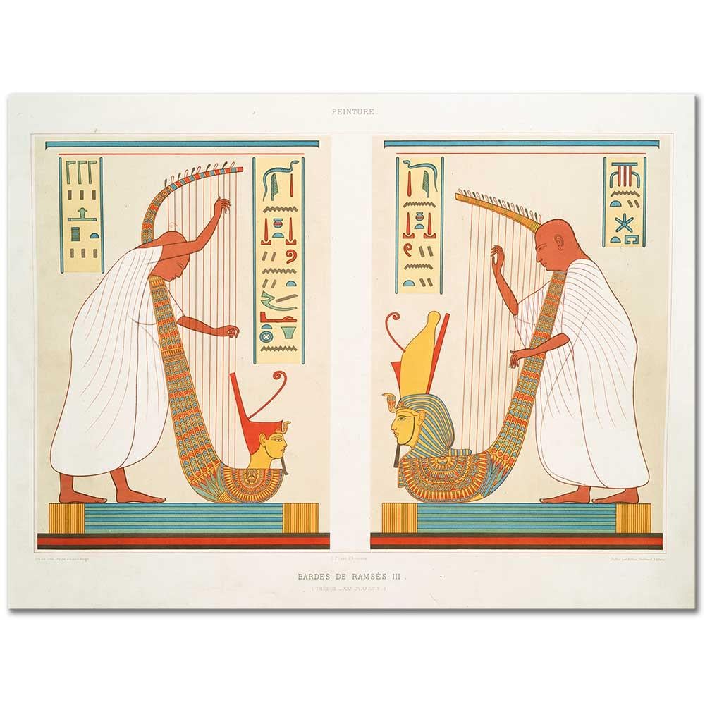 Bardes de Ramsès III by Emile Prisse d'Avennes as Art Print