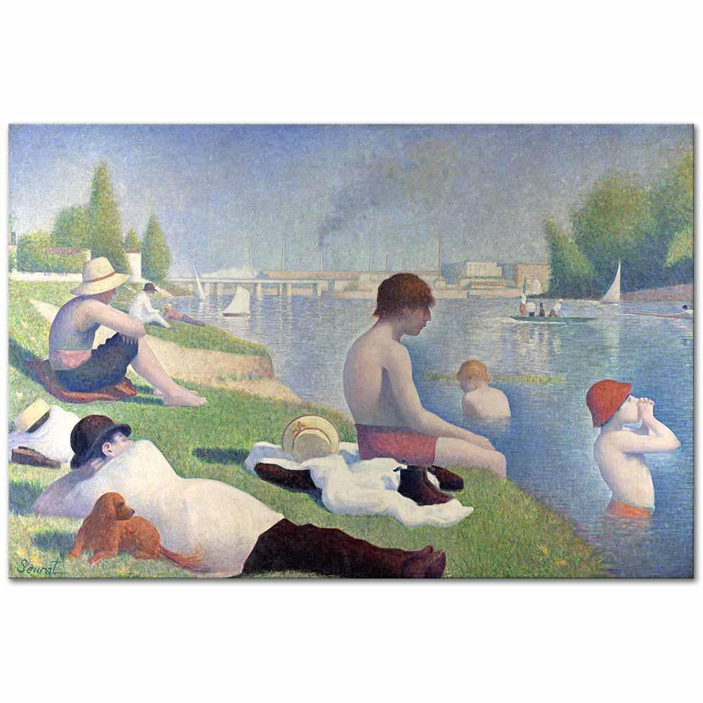 Georges Seurat Asnieres Plajı Kanvas Tablo