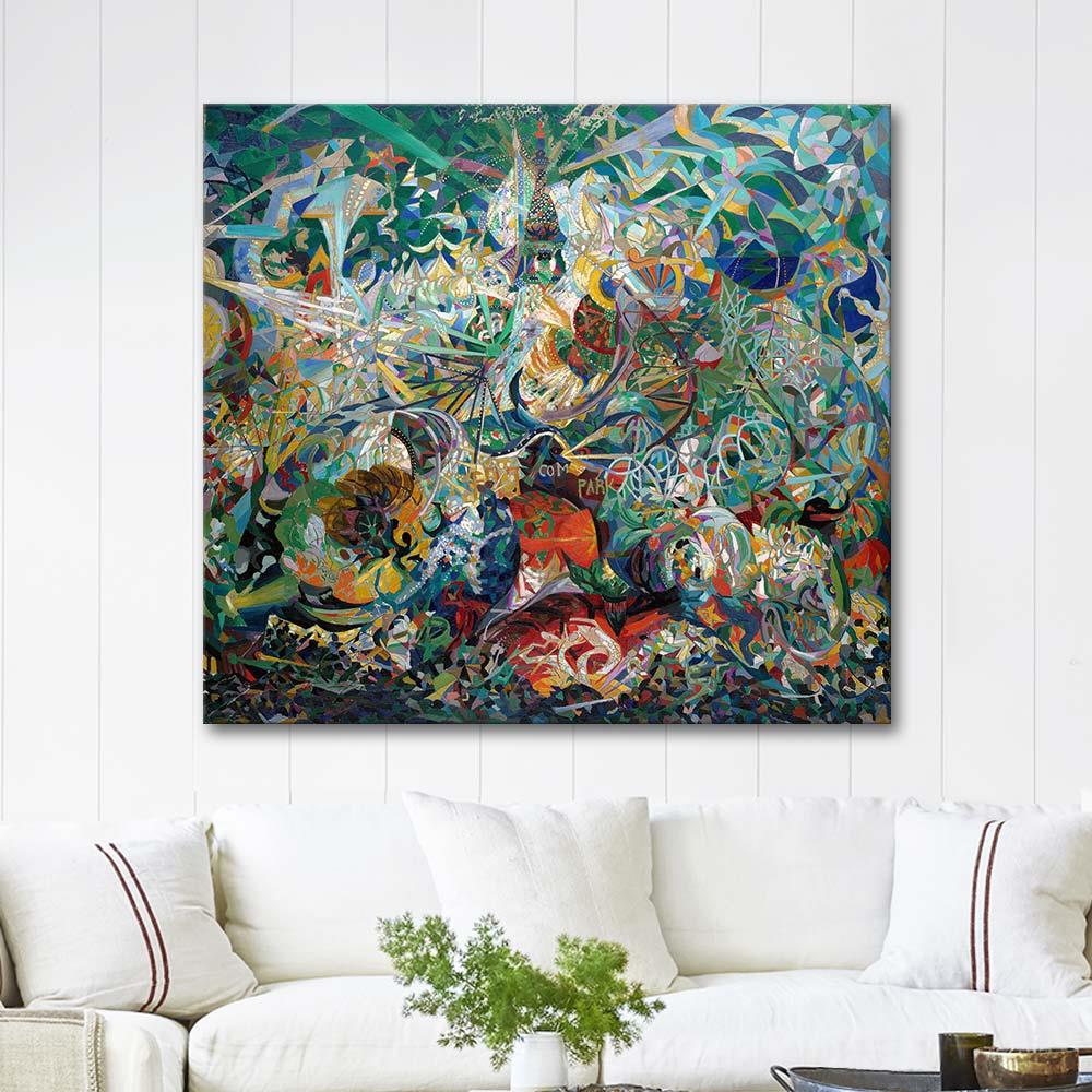 Battle of Lights, Coney Island, Mardi Gras by Joseph Stella as Art Print