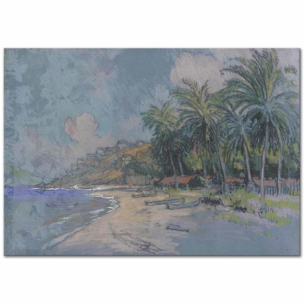 Joseph Pennell Acapulco Sahili Kanvas Tablo