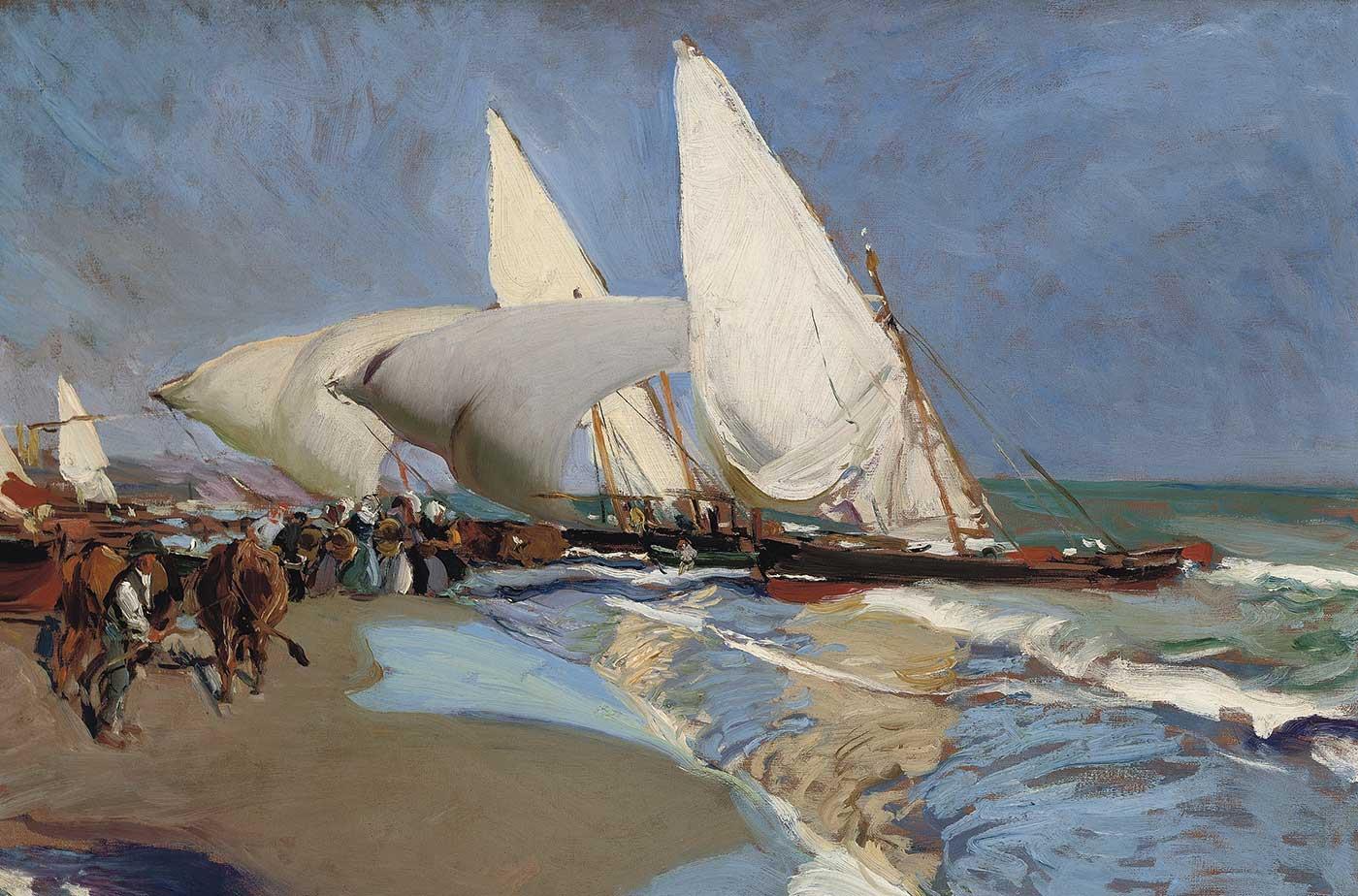 Joaquin Sorolla Valencia Sahili Kanvas Tablo