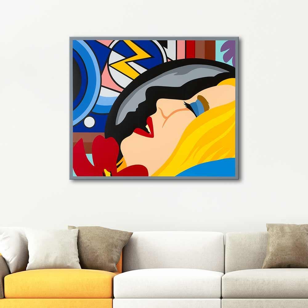 Tom Wesselmann Lictenstein'ın Yüzü ile Yatak Odası Kanvas Tablo