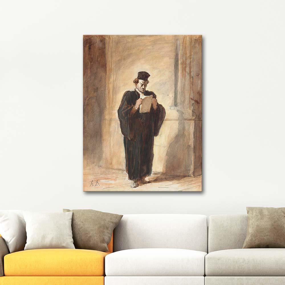 Honore Daumier Duruşma Öncesinde Kanvas Tablo