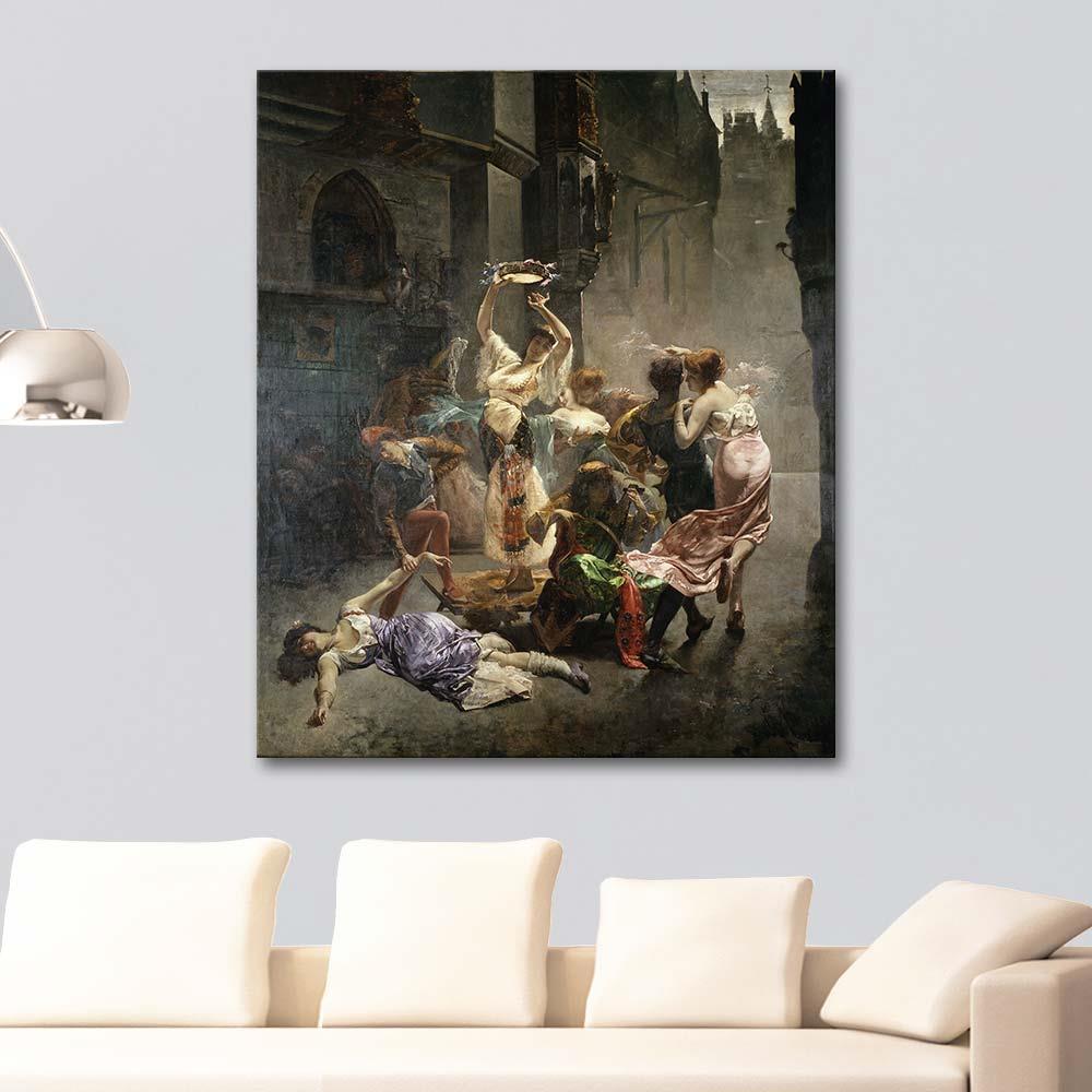 Beggars and Fornicators by Edouard Frederic Wilhelm Richter as Art Print