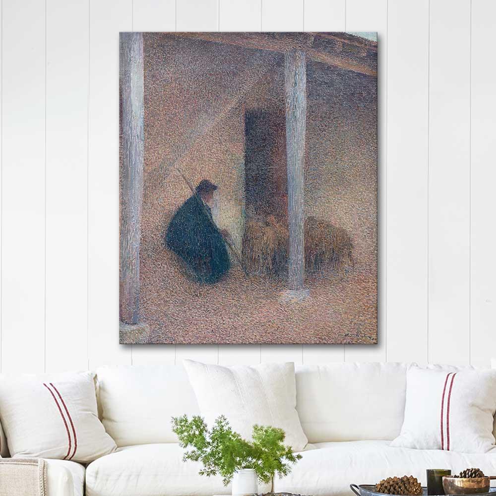 Berger Rentrant Ses Mouton by Henri Martin as Art Print