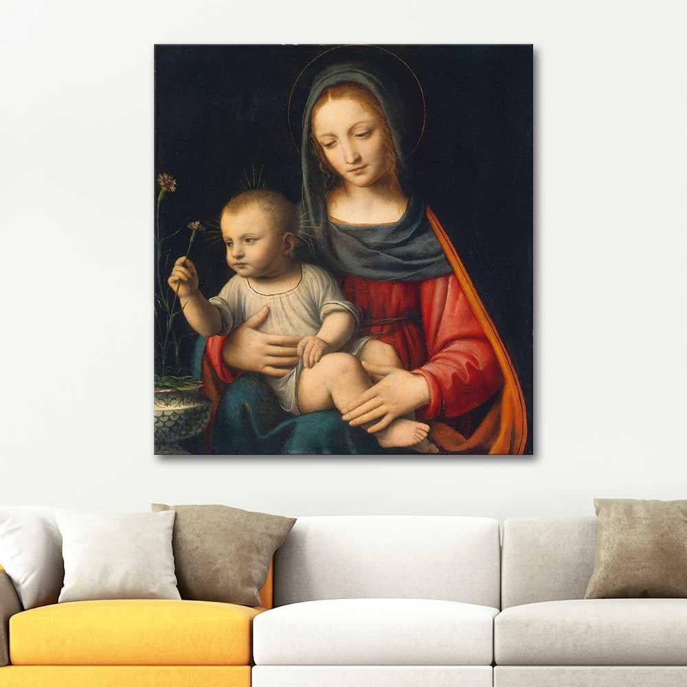 Bernardino Luini The Madonna of the Carnation Art Print