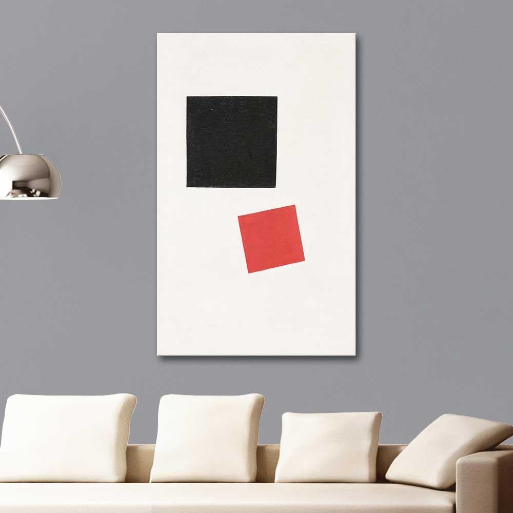 Kazimir Malevich Siyah ve Kırmızı Kare Kanvas Tablo