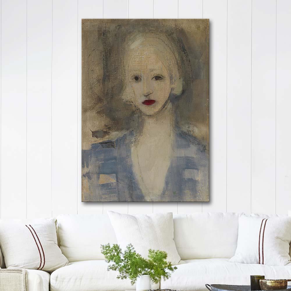 Blond Woman by Helene Schjerfbeck as Art Print