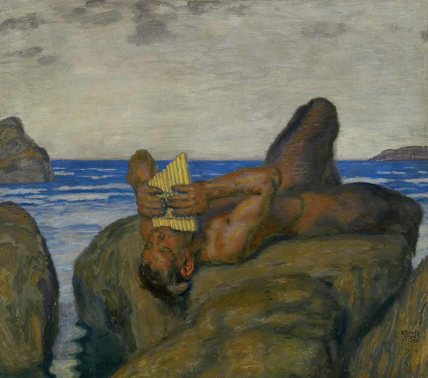 Franz von Stuck Üfleyen Faun Kanvas Tablo