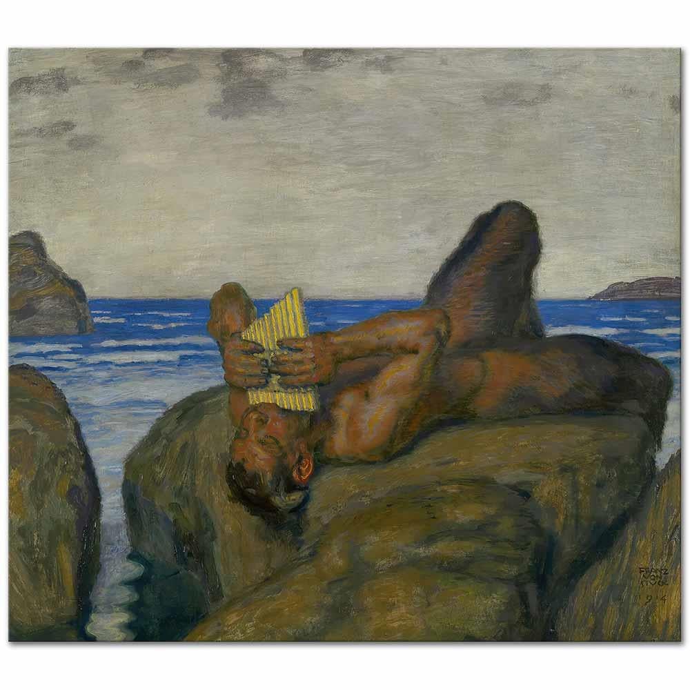 Franz von Stuck Üfleyen Faun Kanvas Tablo