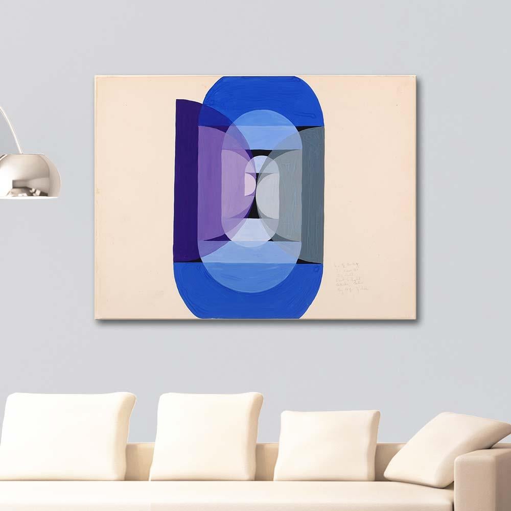Blue Gray Violet Wheel by Joseph Schillinger as Art Print