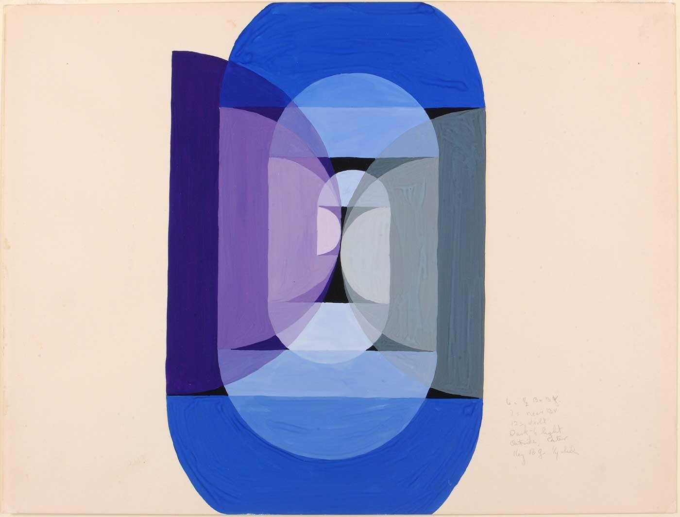 Blue Gray Violet Wheel by Joseph Schillinger