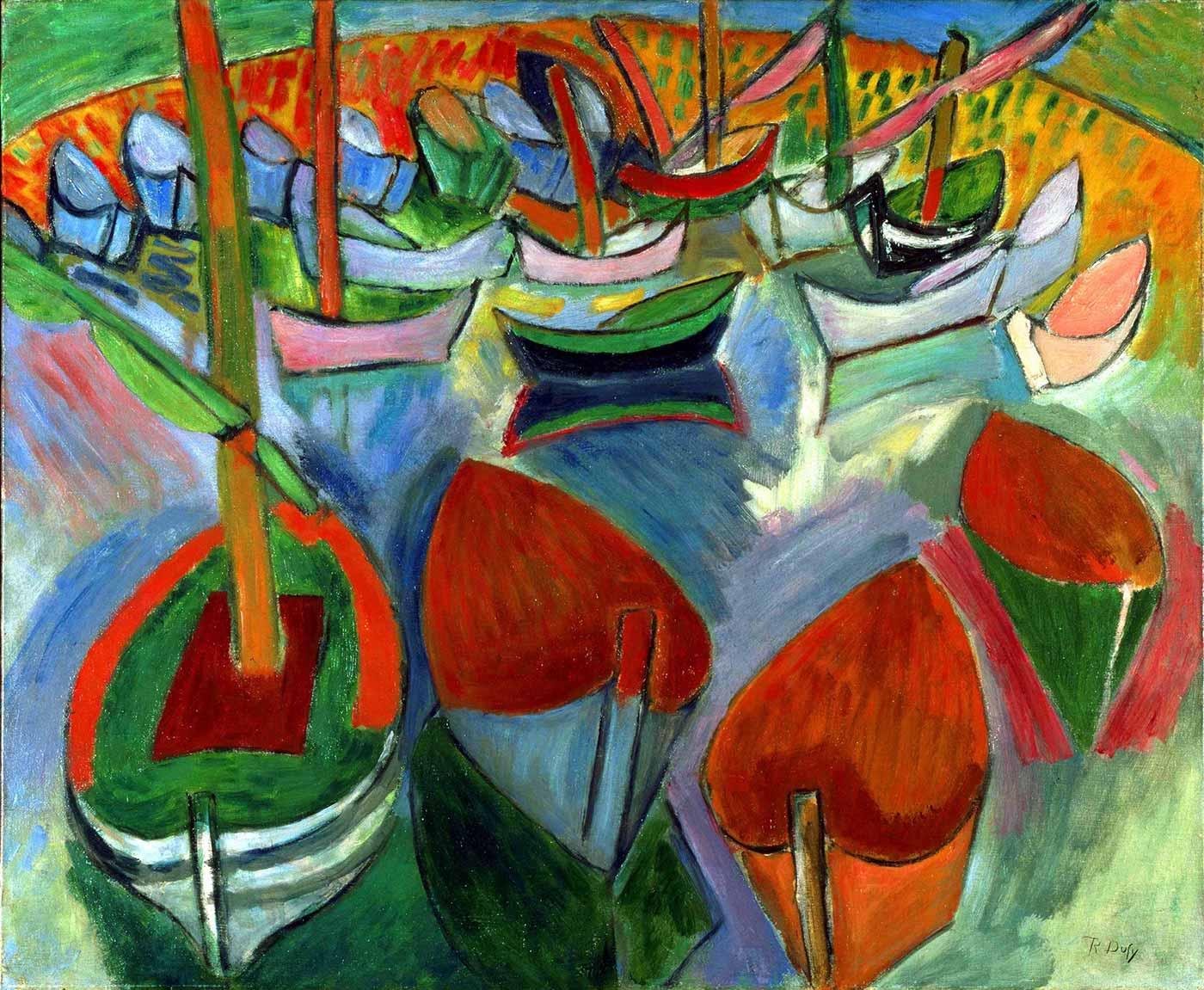 Raoul Dufy Martigues'de Sandallar Kanvas Tablo