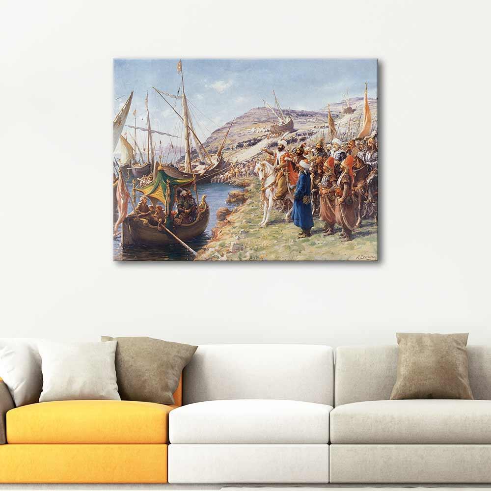 Boats to be Reduced to the Golden Horn by Fausto Zonaro as Art Print