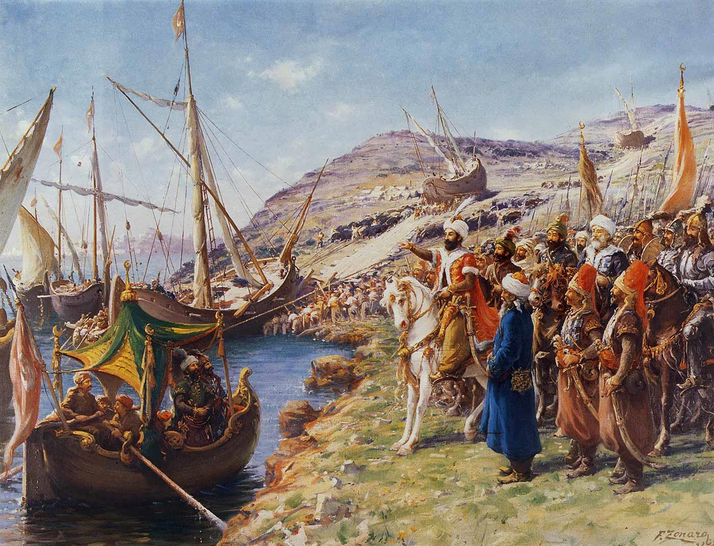 Boats to be Reduced to the Golden Horn by Fausto Zonaro