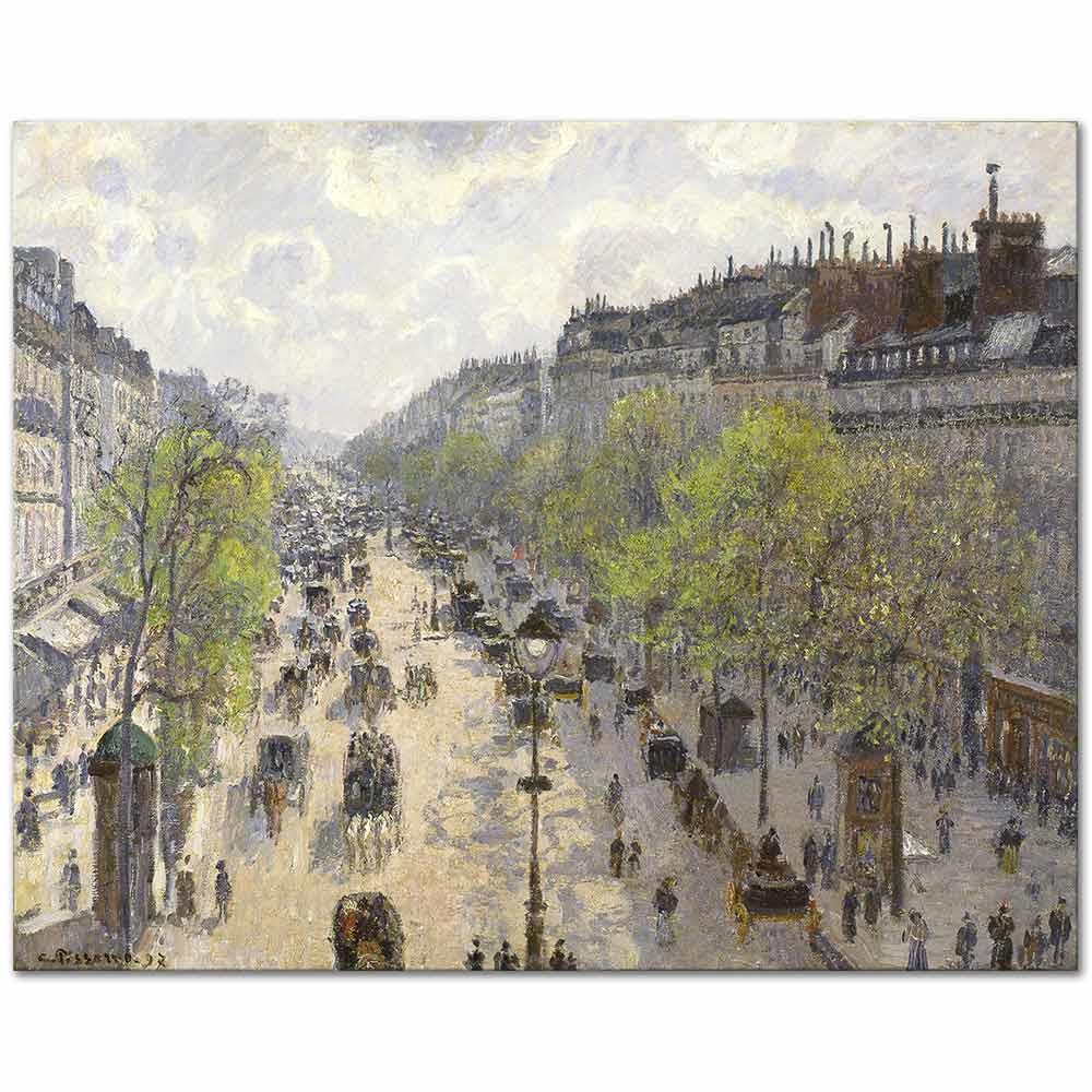 Boulevard Montmartre Spring by Camille Pissarro as Art Print
