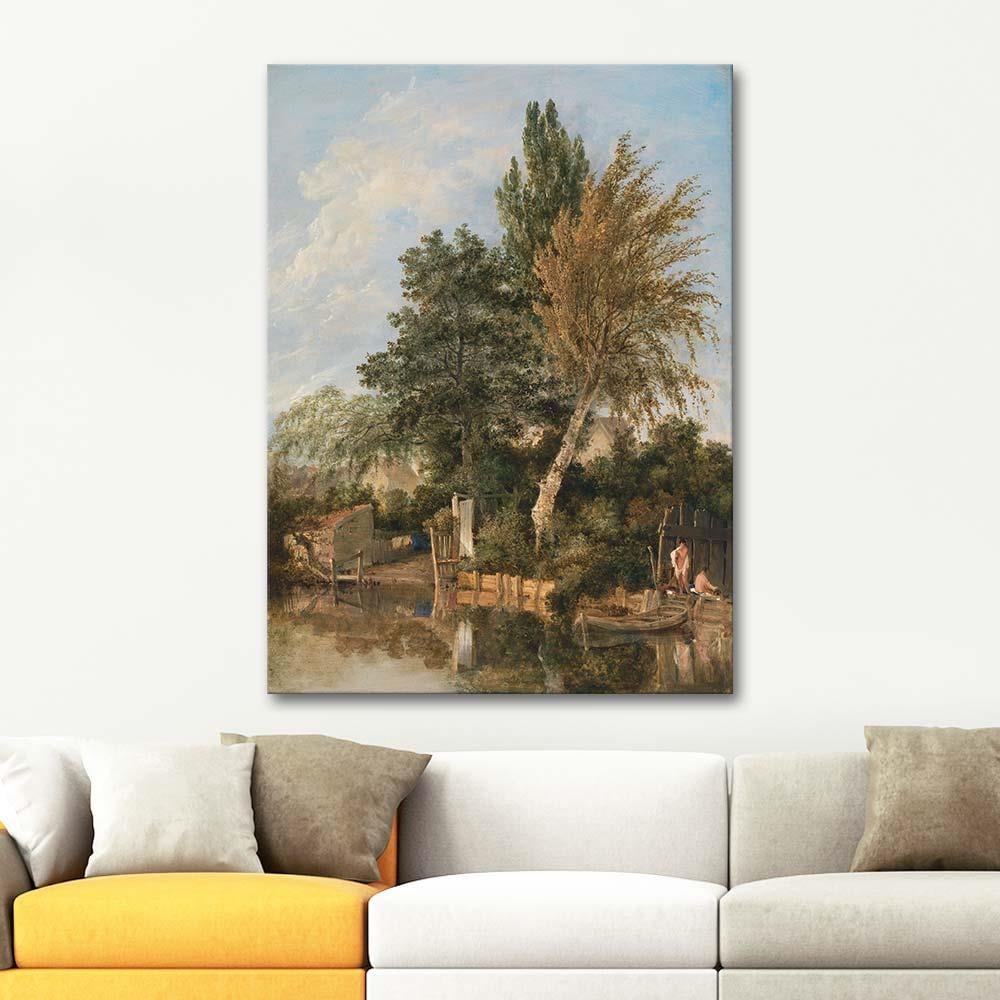 Boys Bathing on the River Wensum by John Crome as Art Print