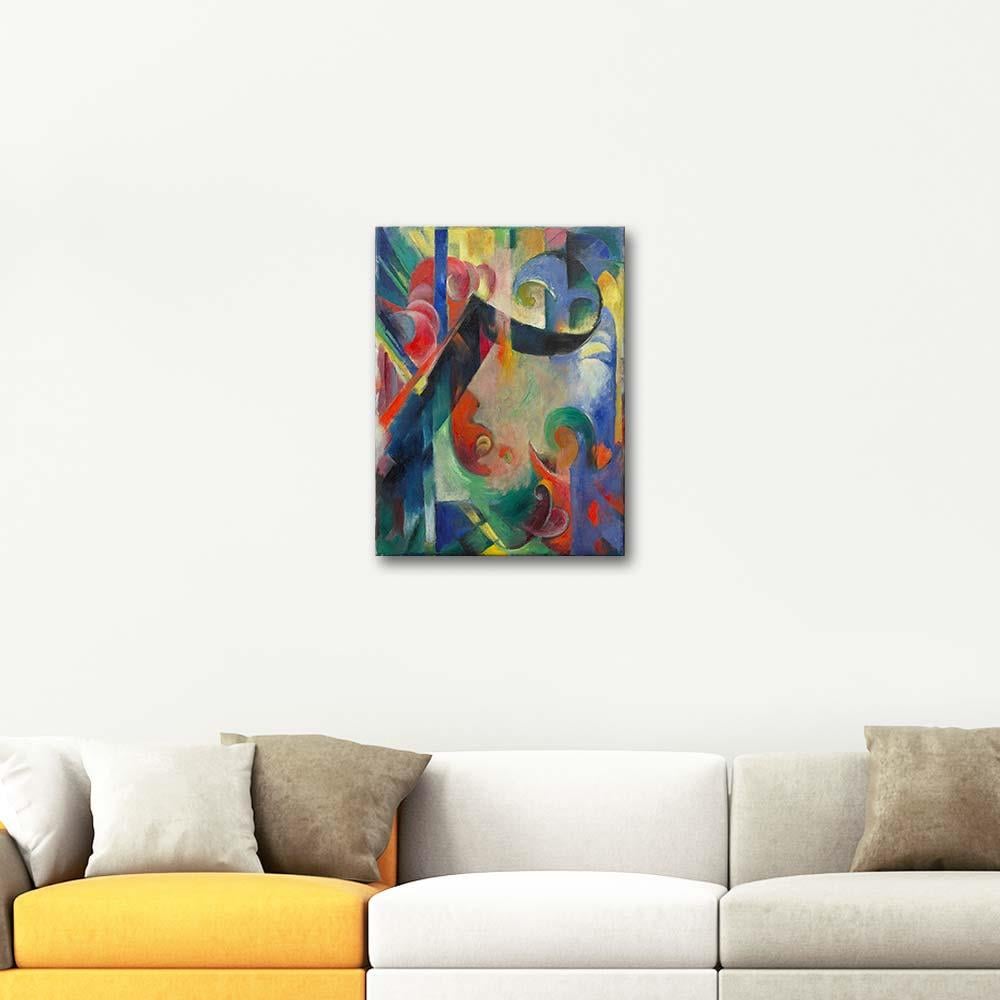Franz Marc Kırık Formlar Kanvas Tablo