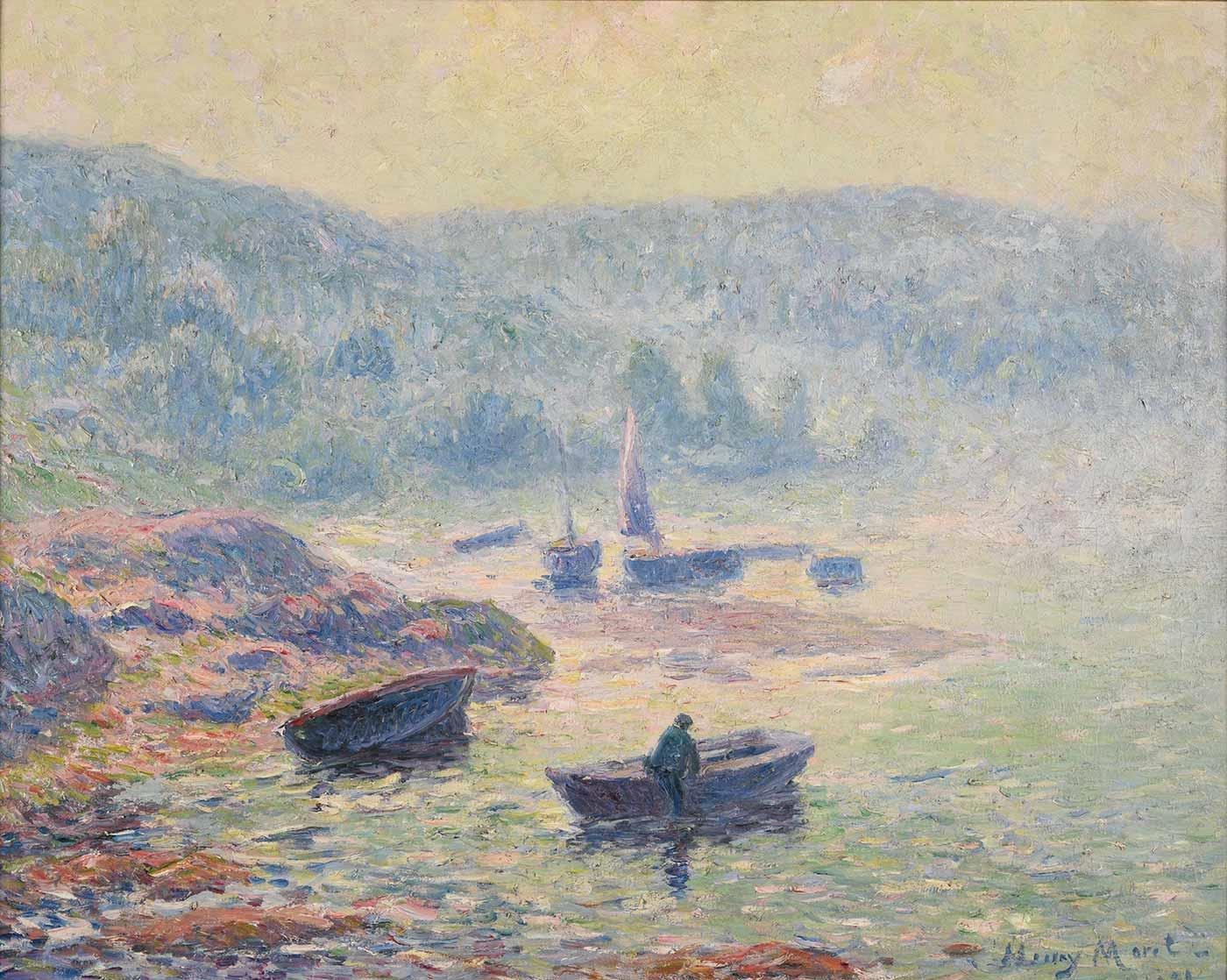 Henry Moret Pont Aven Sahilinde Sis Kanvas Tablo