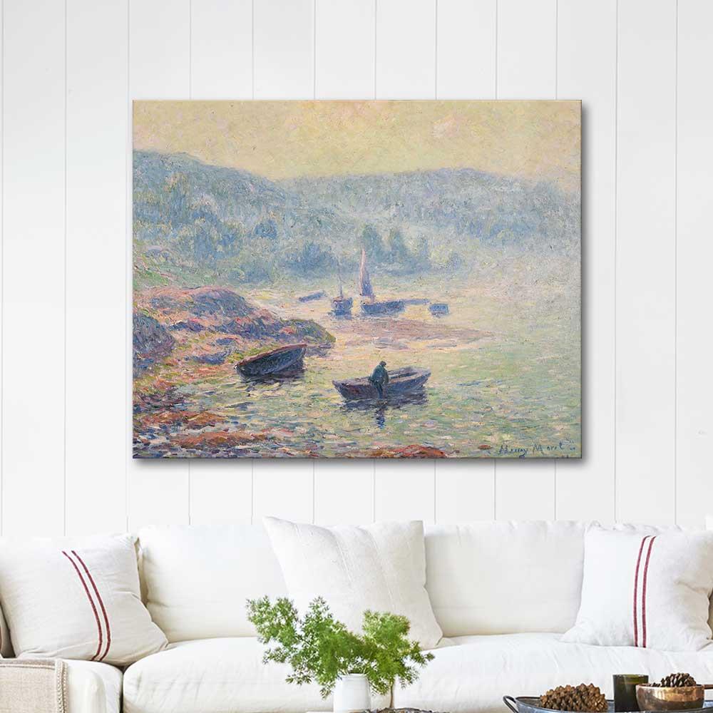Henry Moret Pont Aven Sahilinde Sis Kanvas Tablo