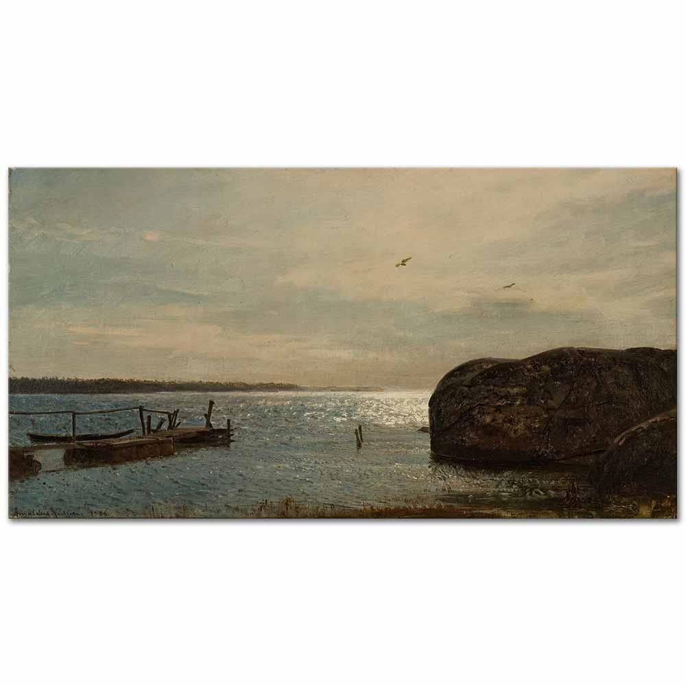 Brygge Hvaler by Amaldus Nielsen as Art Print