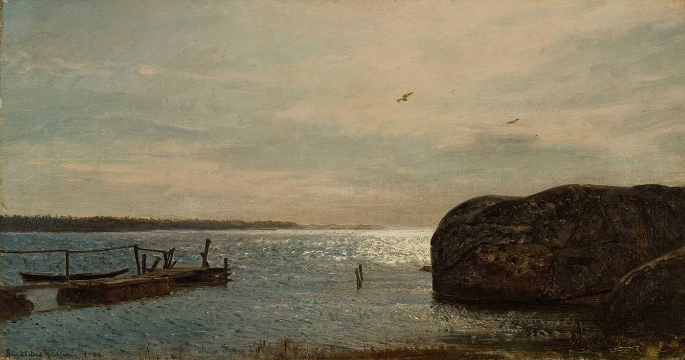 Brygge Hvaler by Amaldus Nielsen as Art Print