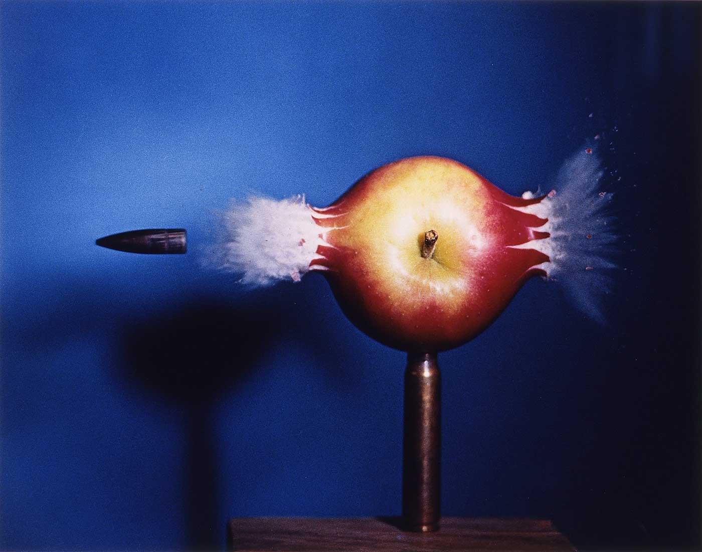 Bullet Through Apple by Harold Eugene Edgerton as Art Print