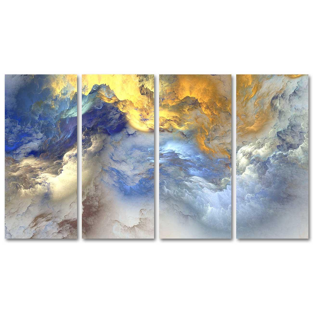 Clouds Composition 4 Pieces Canvas Set Art Print