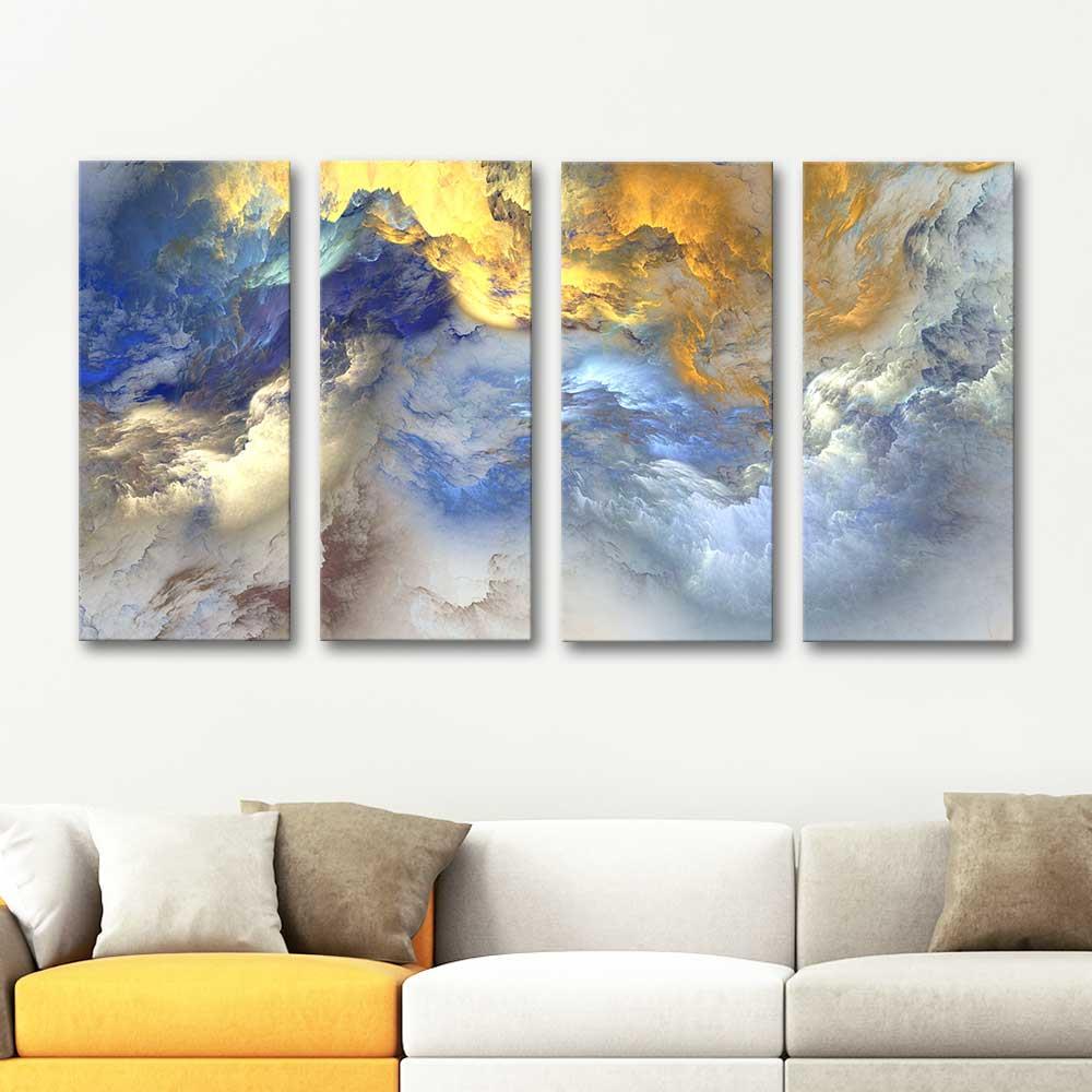 Clouds Composition 4 Pieces Canvas Set Art Print