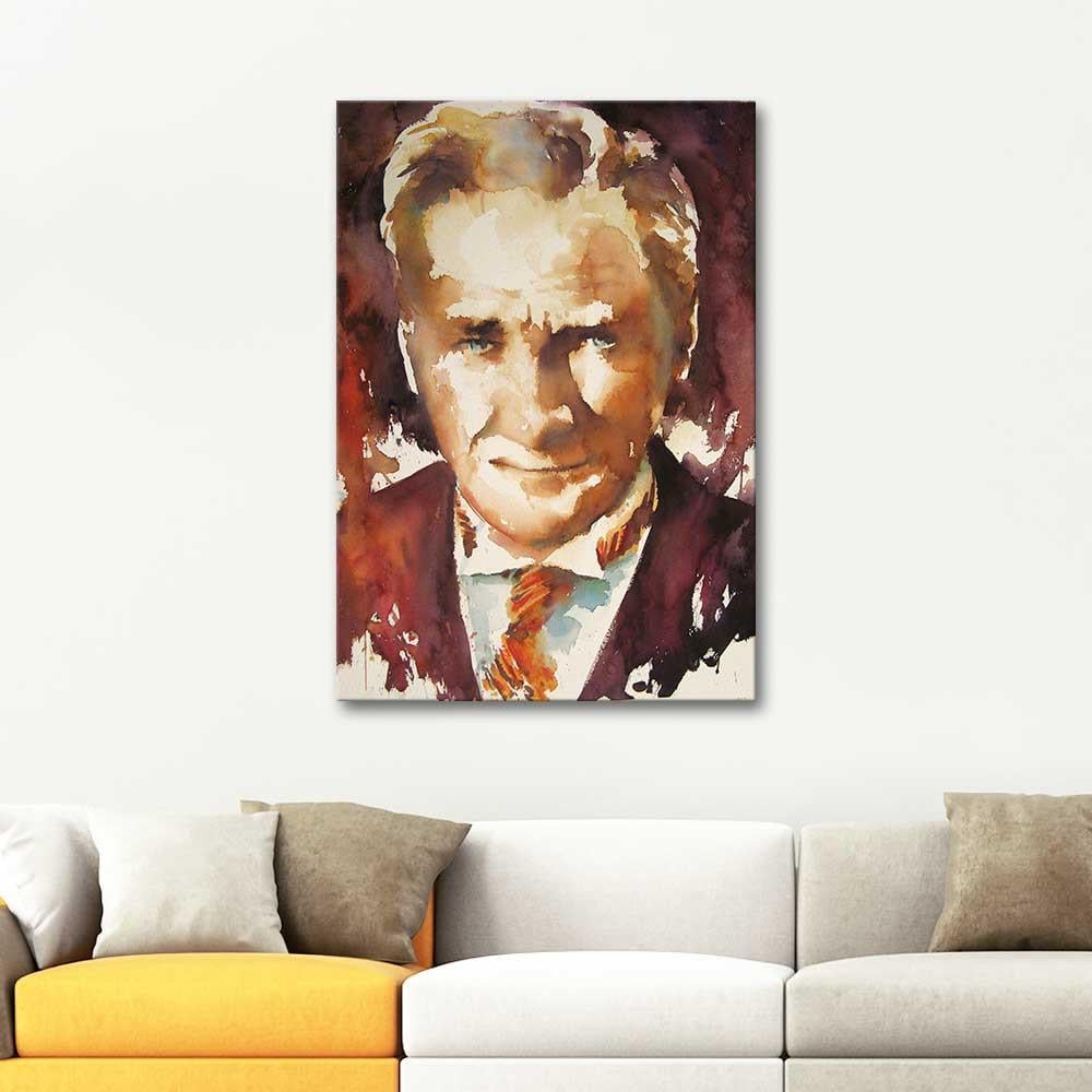Burhan Özer Atatürk Kanvas Tablo