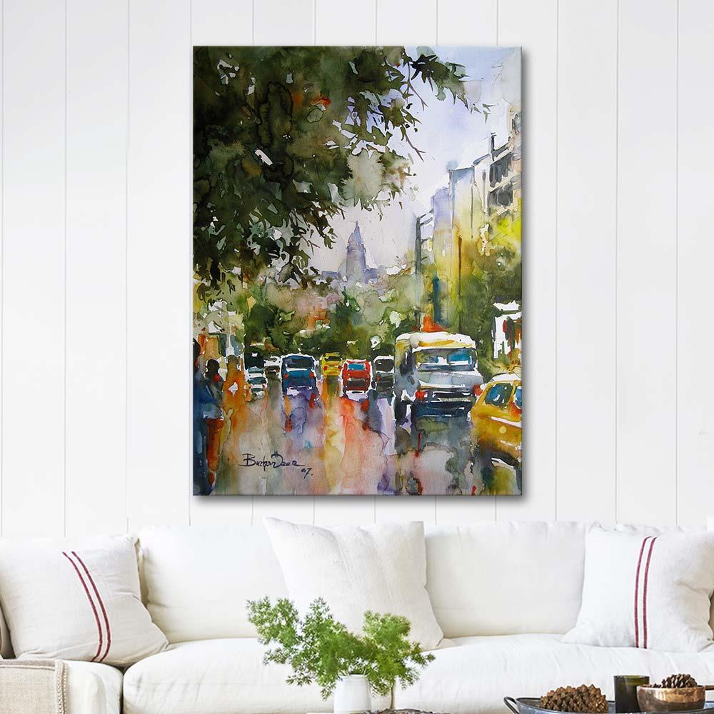 Burhan Özer Beyoglu Scene Istanbul Art Print