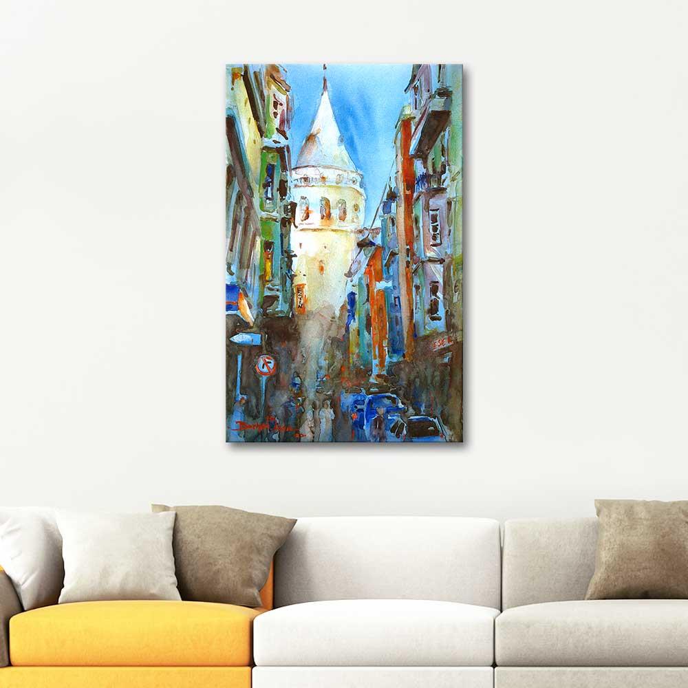 Burhan Özer A Street in Galata Art Print