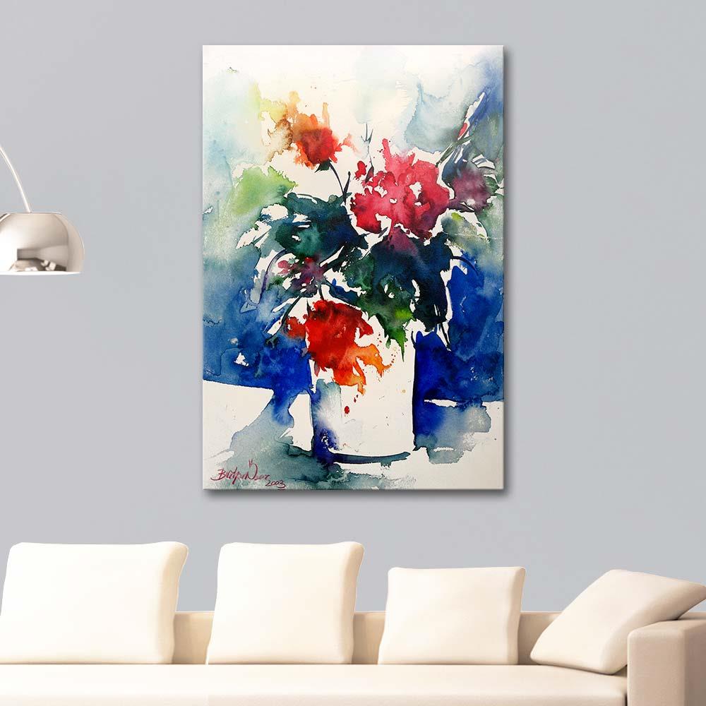 Burhan Özer Flowers in a Pot Art Print