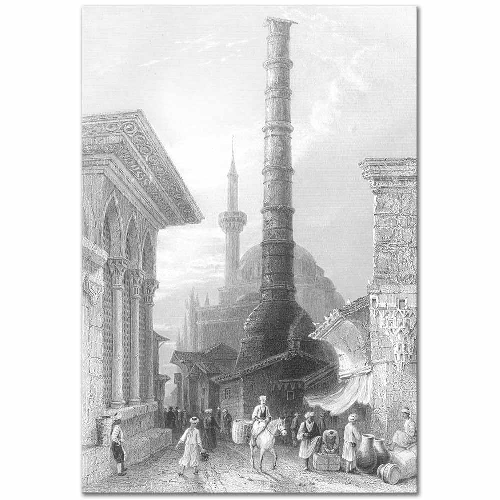 William Henry Bartlett Çemberlitaş ve Divan Yolu Kanvas Tablo