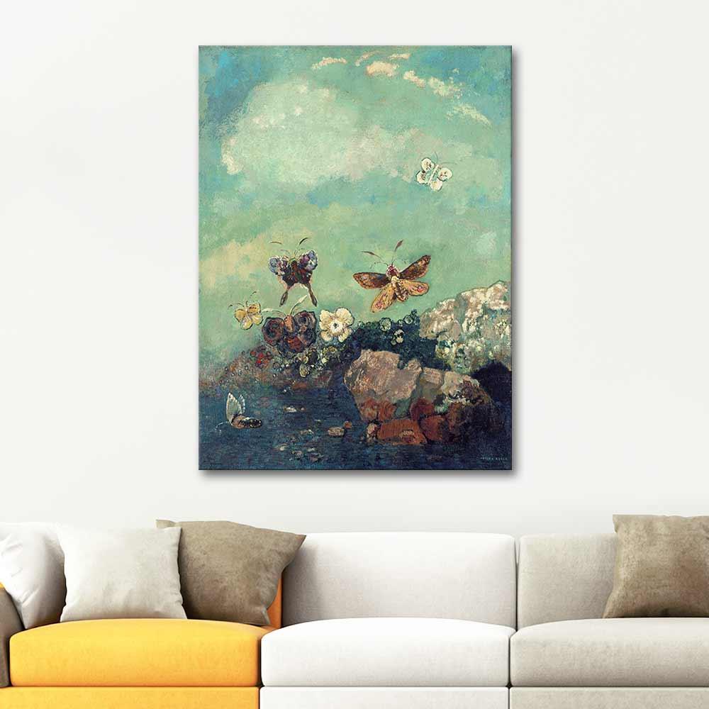 Butterflies by Odilon Redon as Art Print