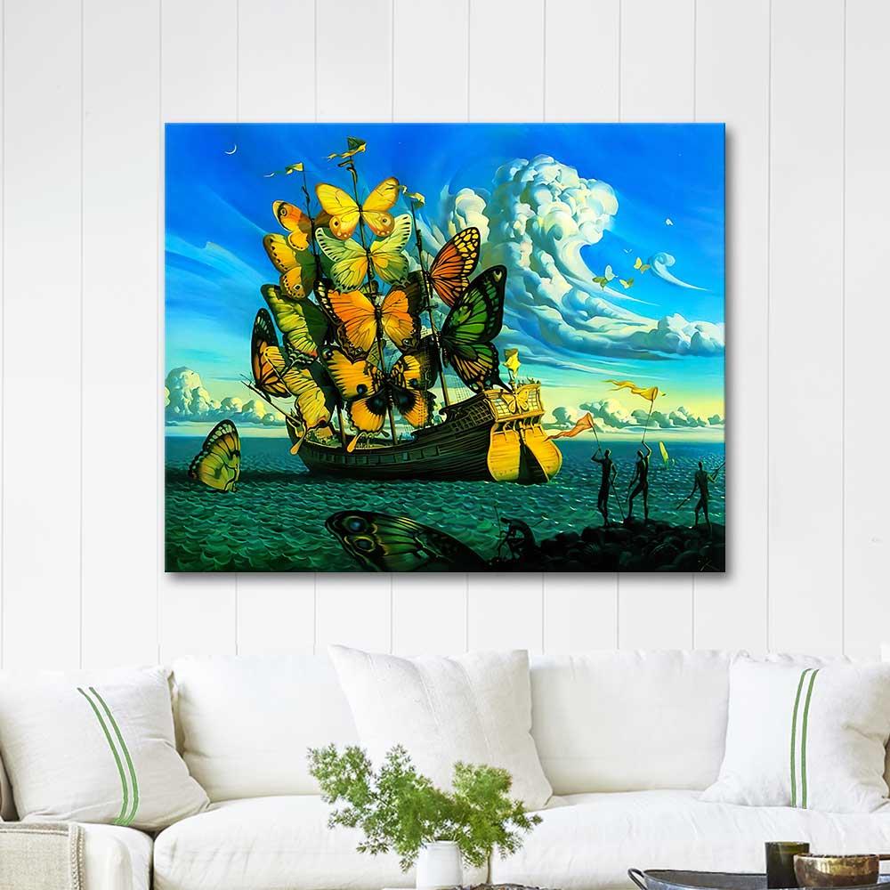 Butterfly Sailboat as Art Print