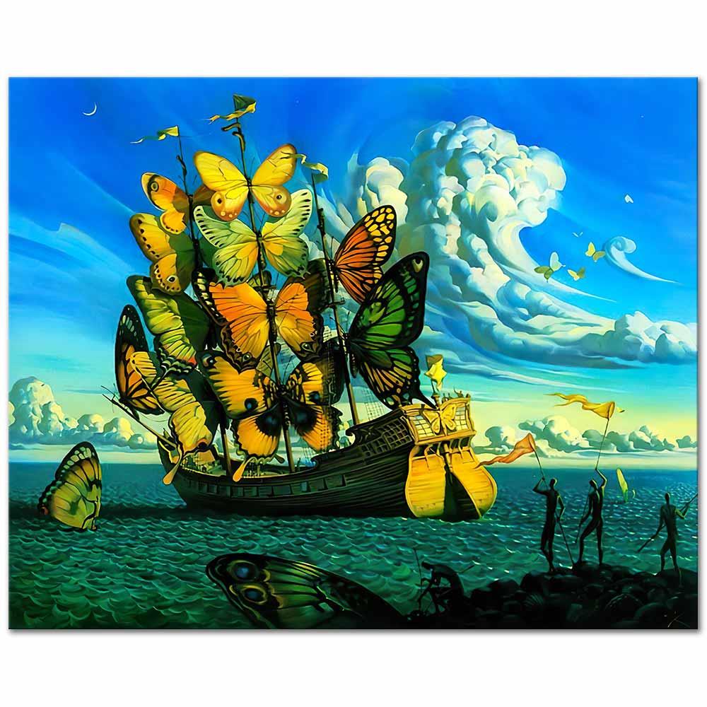 Butterfly Sailboat as Art Print