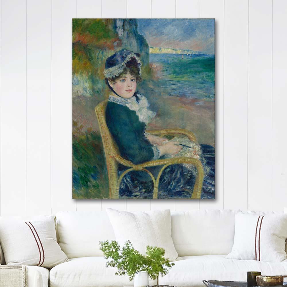 Pierre Auguste Renoir Deniz Kıyısında Kanvas Tablo