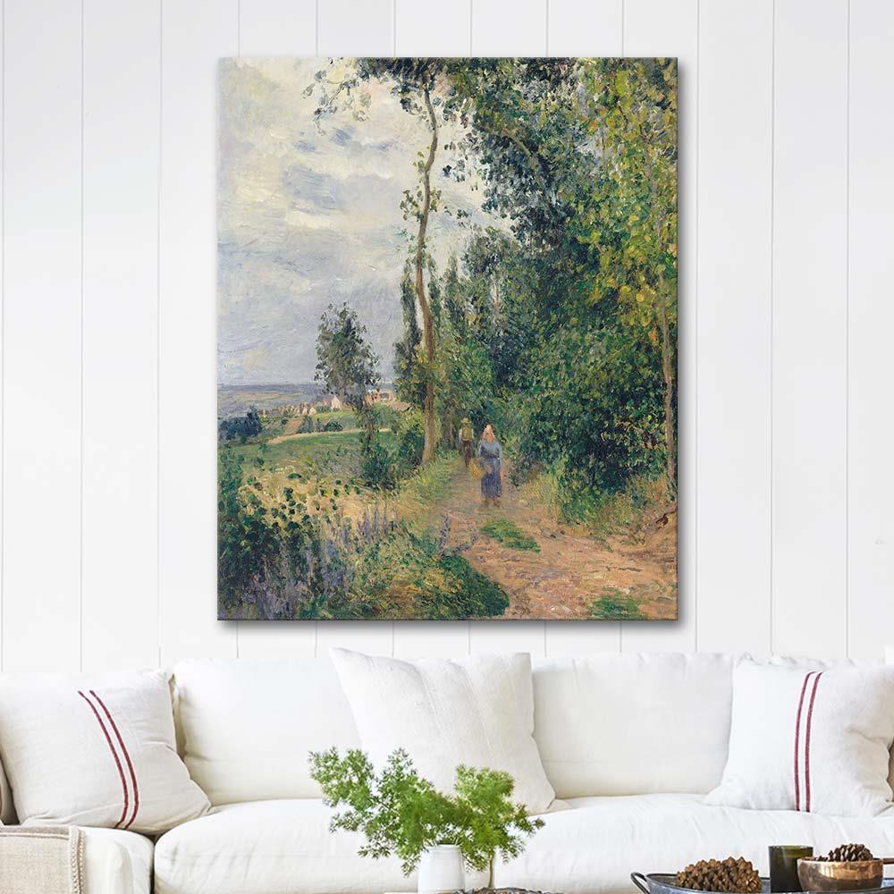 Côte des Grouettes, near Pontoise by Camille Pissarro as Art Print