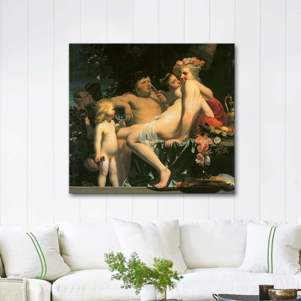 Caesar van Everdingen Bacchus ve Ariadne Kanvas Tablo