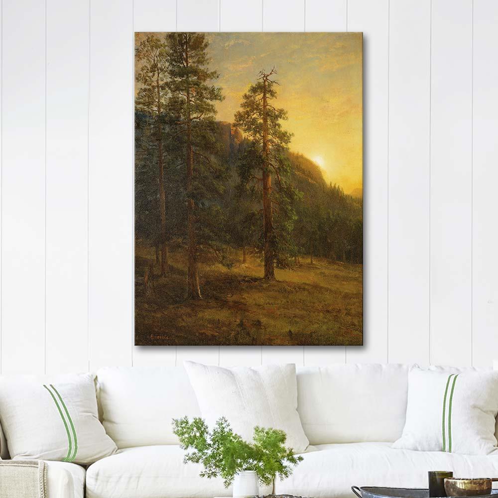 Albert Bierstadt Kaliforniya Sekoyaları Kanvas Tablo
